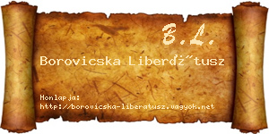 Borovicska Liberátusz névjegykártya